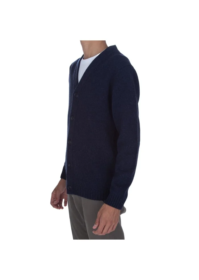 DANIELE FIESOLI | CARDIGAN SCOLLO A V BLU Promozione Limitata
