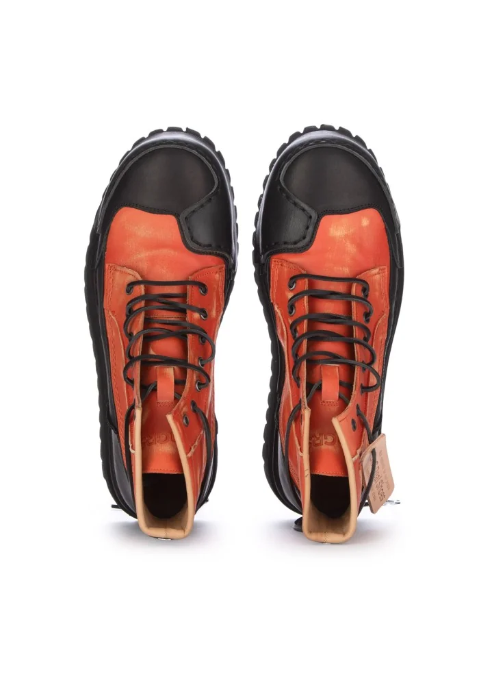BNG REAL SHOES | SNEAKERS ALTE LA BIKER ARANCIONE NERO Italy