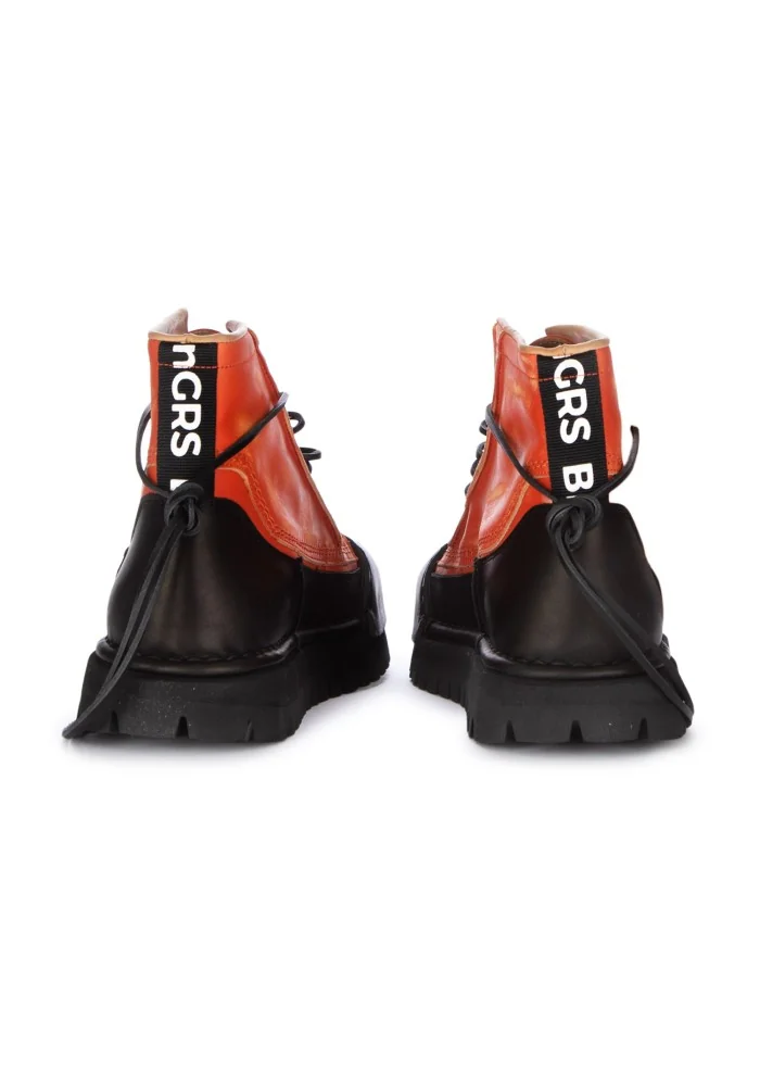 BNG REAL SHOES | SNEAKERS ALTE LA BIKER ARANCIONE NERO Italy