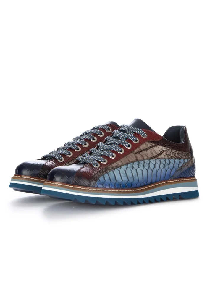 LORENZI | SCARPE ALLACCIATE DRILLO BLU Nuovo