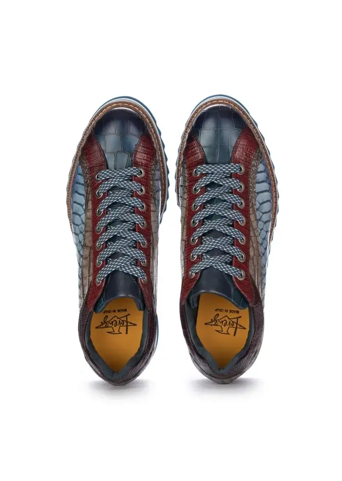 LORENZI | SCARPE ALLACCIATE DRILLO BLU Nuovo