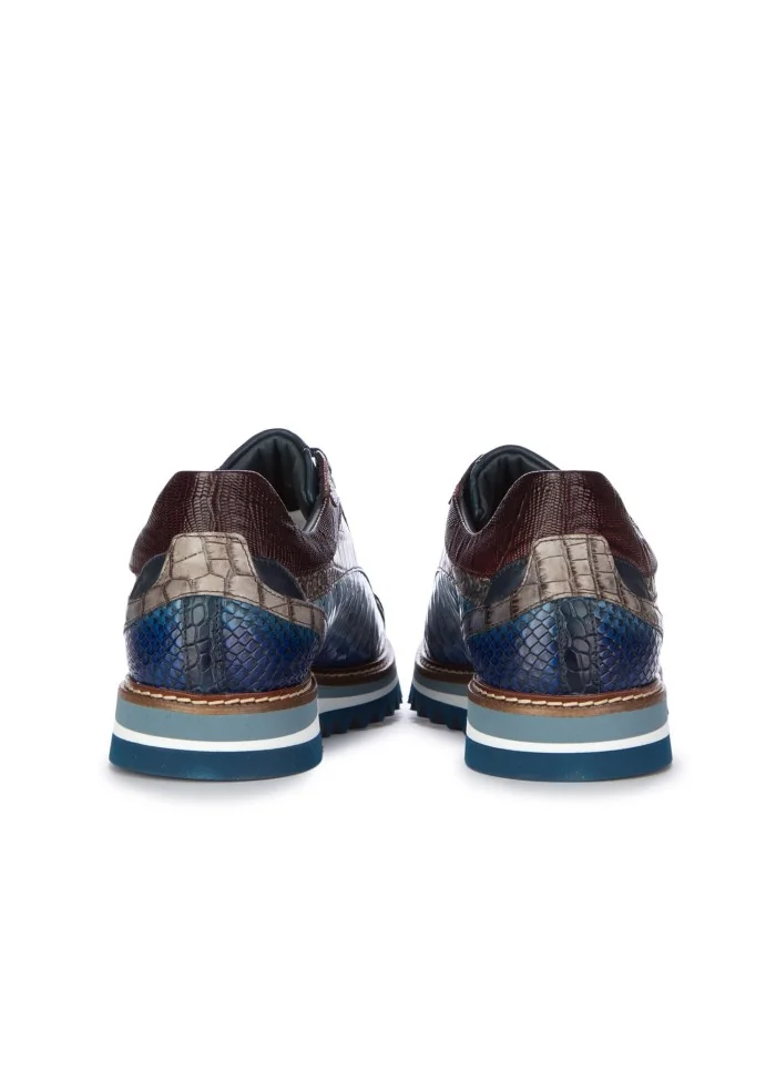 LORENZI | SCARPE ALLACCIATE DRILLO BLU Nuovo