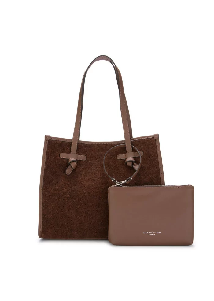 GIANNI CHIARINI | BORSA SHOPPER MARCELLA FURRY MARRONE Negozi Online