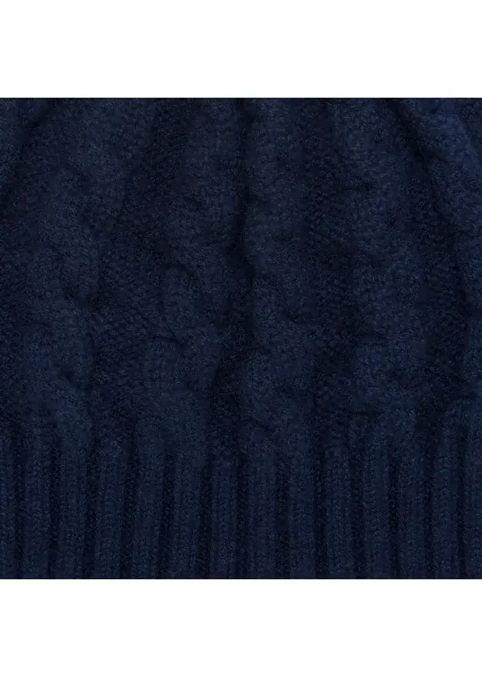 RIVIERA CASHMERE | BERRETTO TRECCIA BLU NOTTE Promozione Limitata