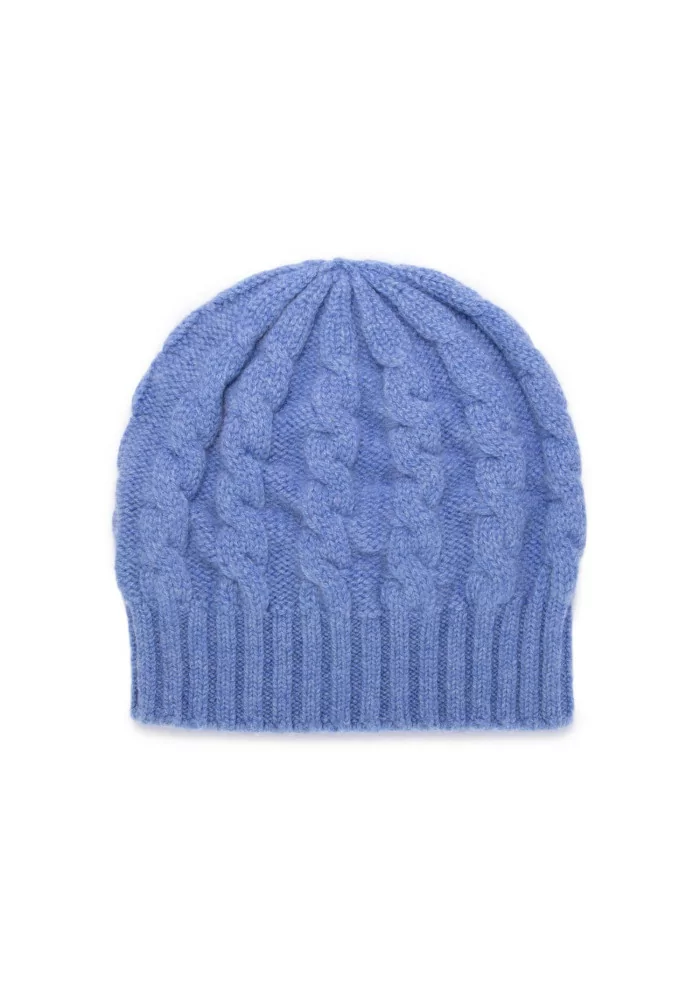 RIVIERA CASHMERE | BERRETTO TRECCIA BLU FIORDALISO Prezzo Ridotto