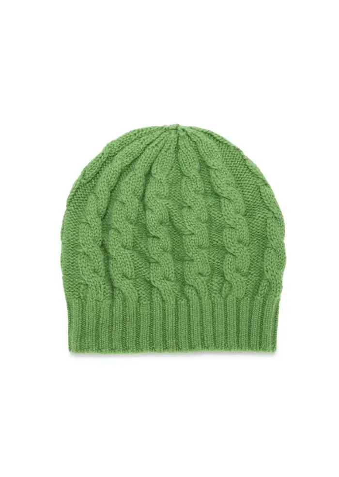 RIVIERA CASHMERE | BERRETTO TRECCIA VERDE Presa