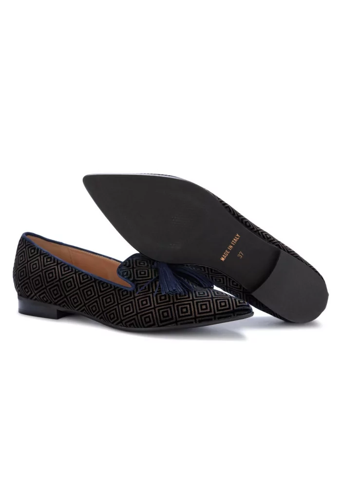 IL BORGO FIRENZE | SCARPE BASSE LETIZIA VELLUTO BLU MARRONE Hotsell