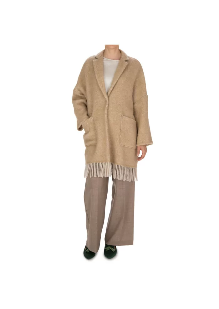 SOLOTRE | PANTALONI PALAZZO MARRONE Saldi Di Fabbrica