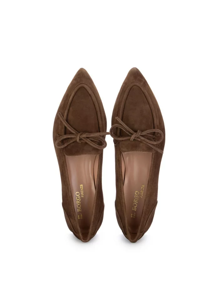 IL BORGO FIRENZE | SCARPE BASSE AMALFI CAMOSCIO MARRONE Nuova