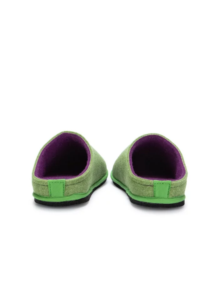 LÖWENWEISS | PANTOFOLE FELTRO DI LANA VERDE VIOLA Moda