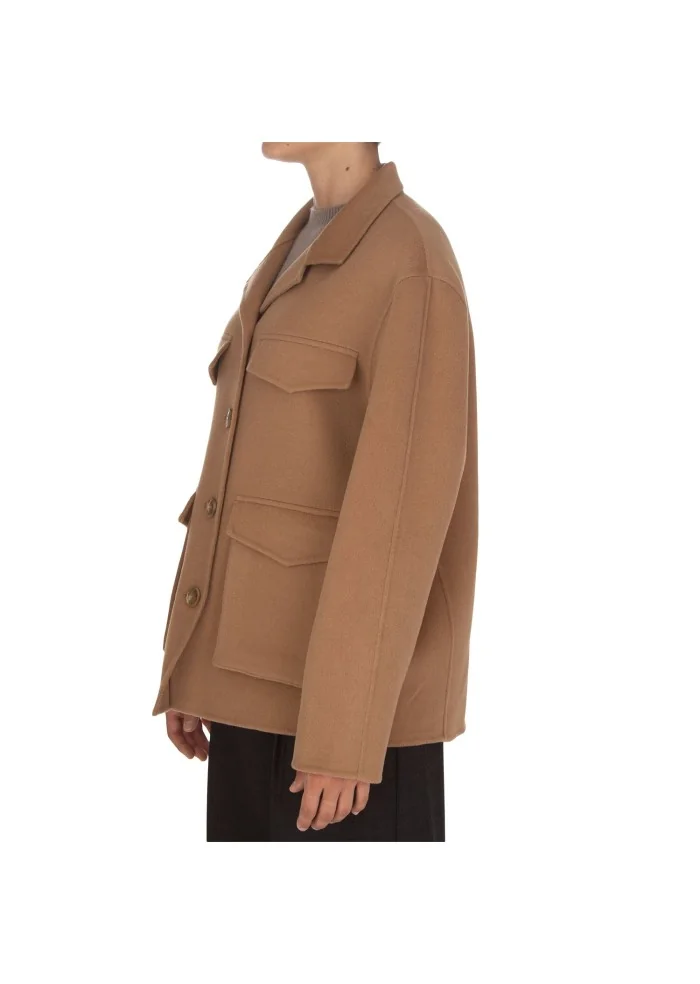 SEMICOUTURE | CAPPOTTO TASCHE MARRONE Soddisfazione Garantita