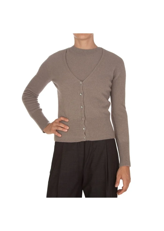 CASHMERE ISLAND | GILET E CARDIGAN KIT APPENNINO MARRONE TALPA Acquista Ora