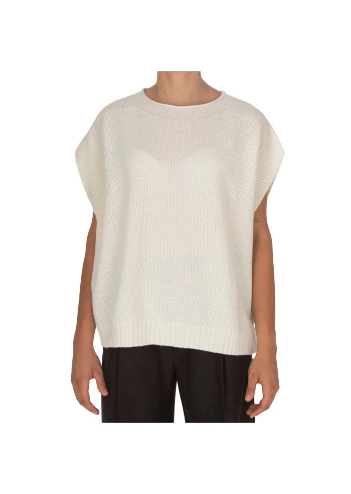 CASHMERE ISLAND | TOP SMANICATO CERTALDO BIANCO POLARE Fino Al -60%