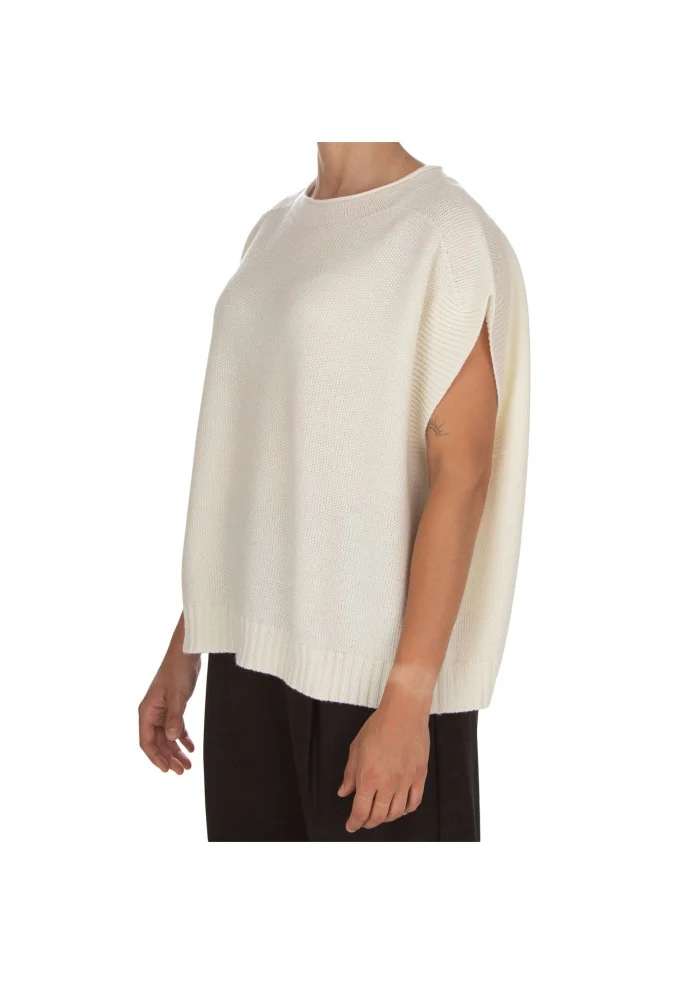 CASHMERE ISLAND | TOP SMANICATO CERTALDO BIANCO POLARE Fino Al -60%