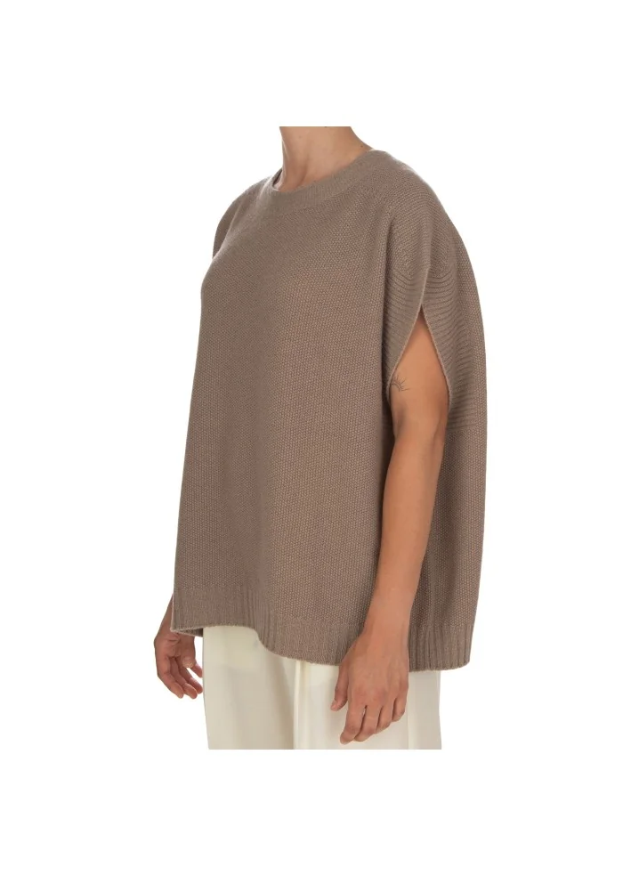 CASHMERE ISLAND | TOP SMANICATO CERTALDO GRIGIO TORTORA Shopping Online