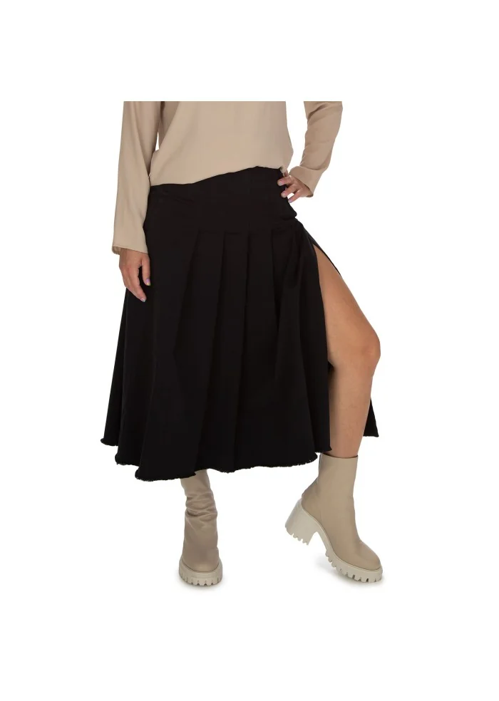 NOUMENO CONCEPT | GONNA SPACCO LATERALE NERO Vendite Flash