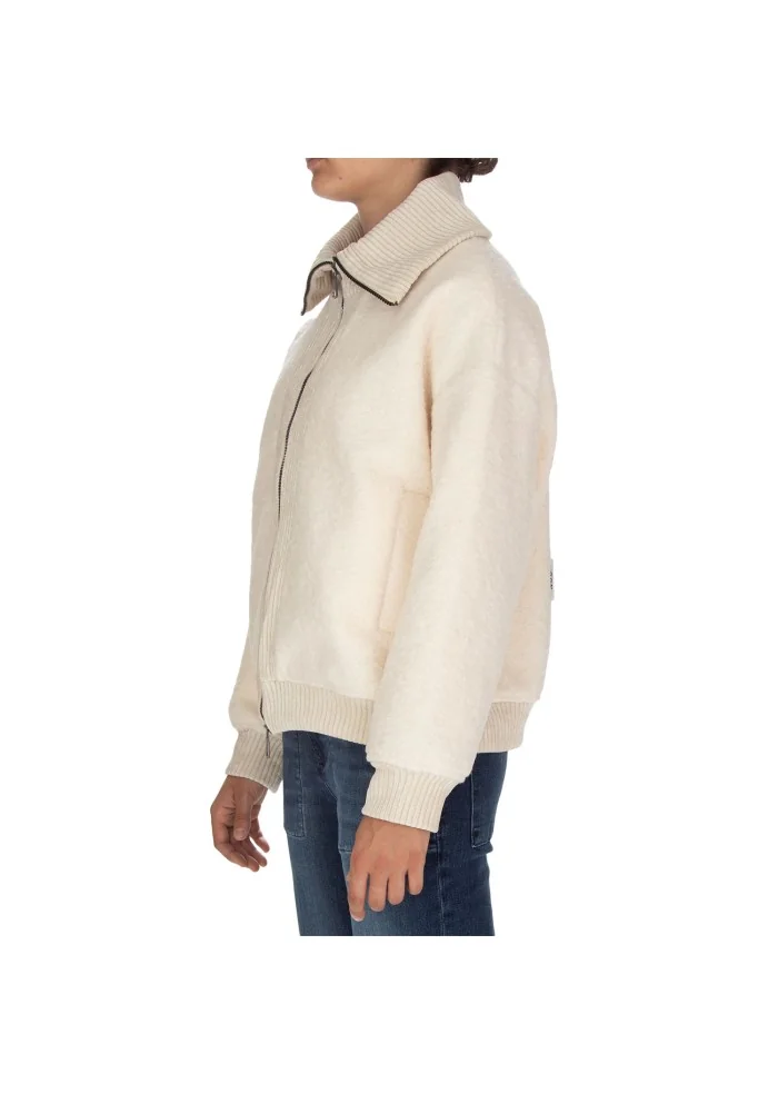 NOUMENO CONCEPT | GIACCA MORBIDA BIANCO PANNA Nuova