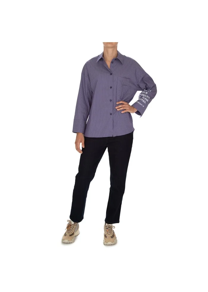 NOUMENO CONCEPT | CAMICIA A RIGHE VIOLA Moda