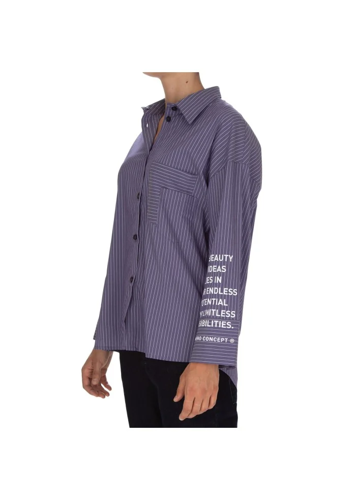 NOUMENO CONCEPT | CAMICIA A RIGHE VIOLA Moda