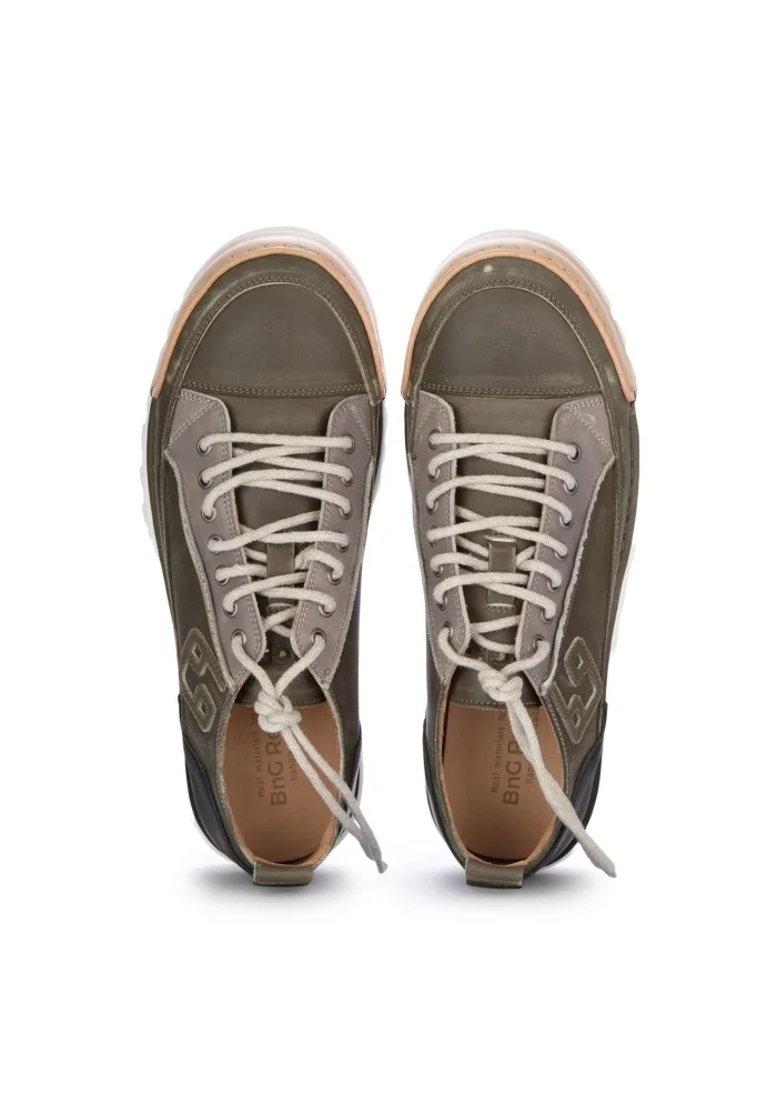 BNG REAL SHOES | SNEAKERS LA PATCH MILITARE VERDE Vendita