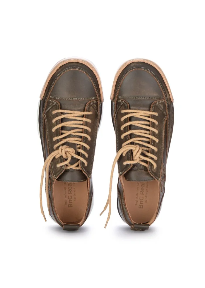 BNG REAL SHOES | SNEAKERS LA MILITARE NOCE MARRONE Spedizione Gratuita