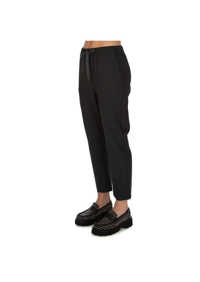 SEMICOUTURE | PANTALONI VITA ELASTICIZZATA GRIGIO ANTRACITE Nuovo