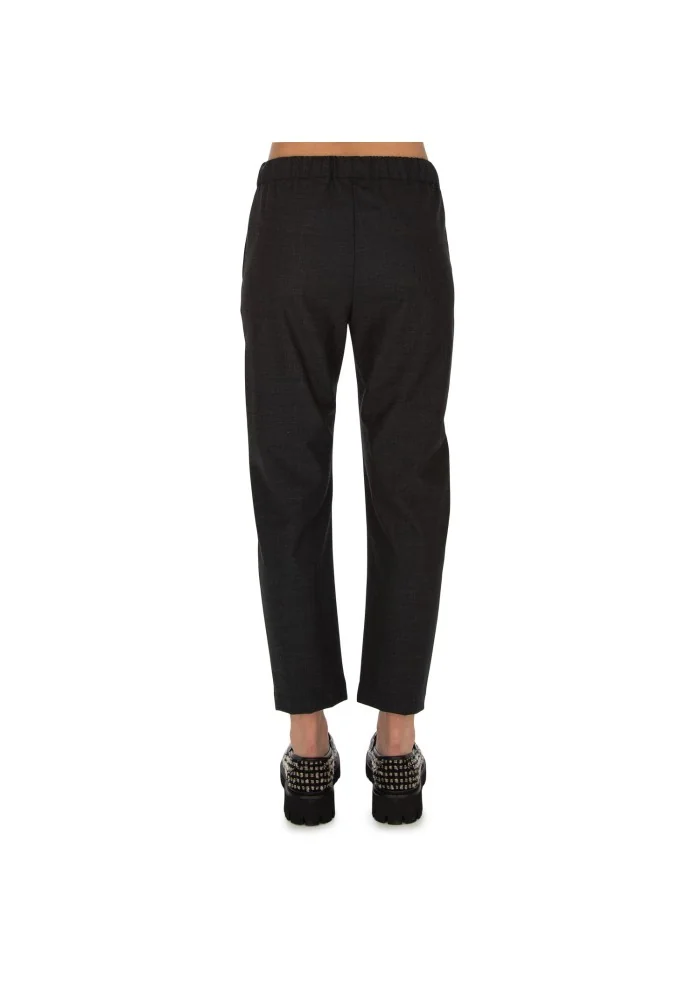 SEMICOUTURE | PANTALONI VITA ELASTICIZZATA GRIGIO ANTRACITE Nuovo