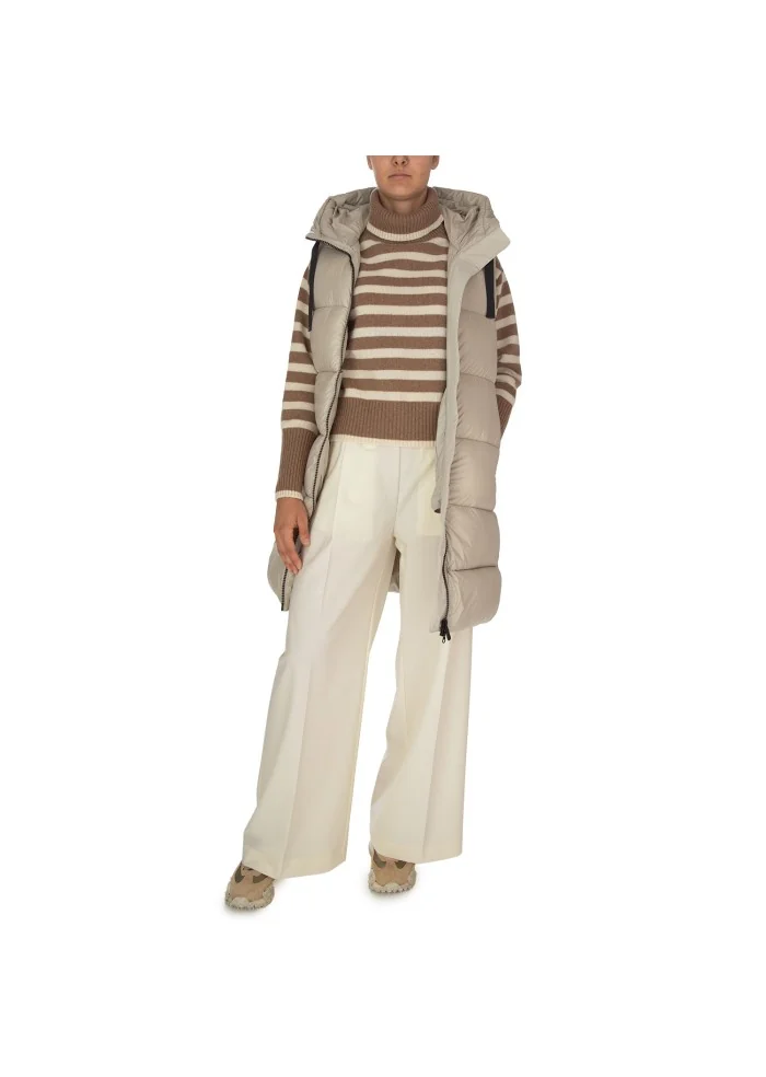 SEMICOUTURE | MAGLIONE A RIGHE MARRONE BEIGE Pezzi Unici