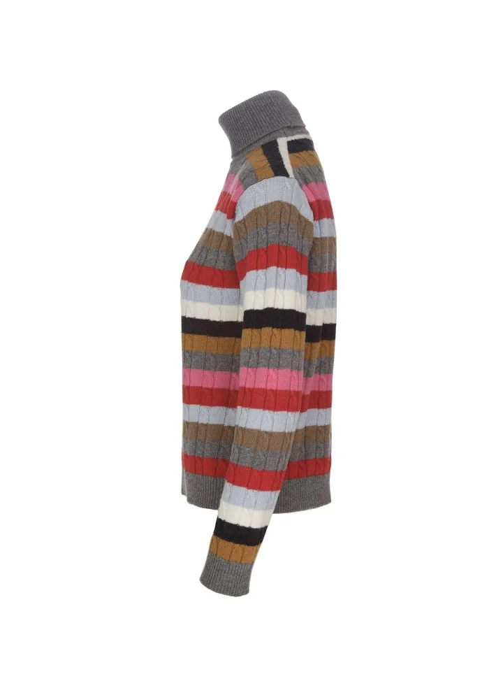 SEMICOUTURE | MAGLIONE DOLCEVITA LANA MULTICOLORE Qualità Garantita