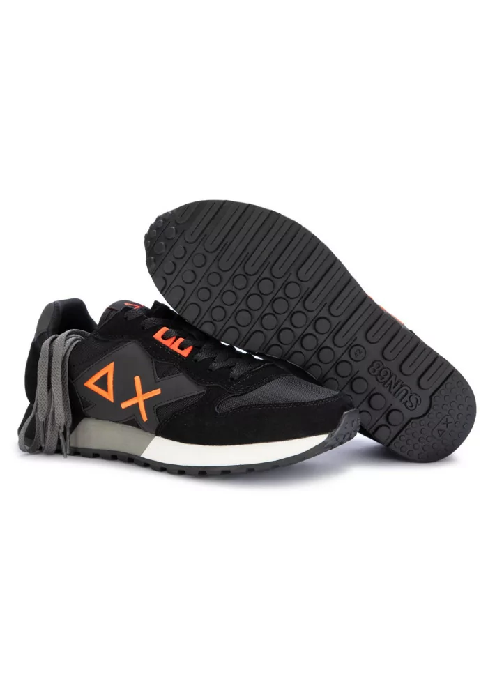 SUN68 | SNEAKERS JAKI FLUO CAMOSCIO NYLON NERO Sconto