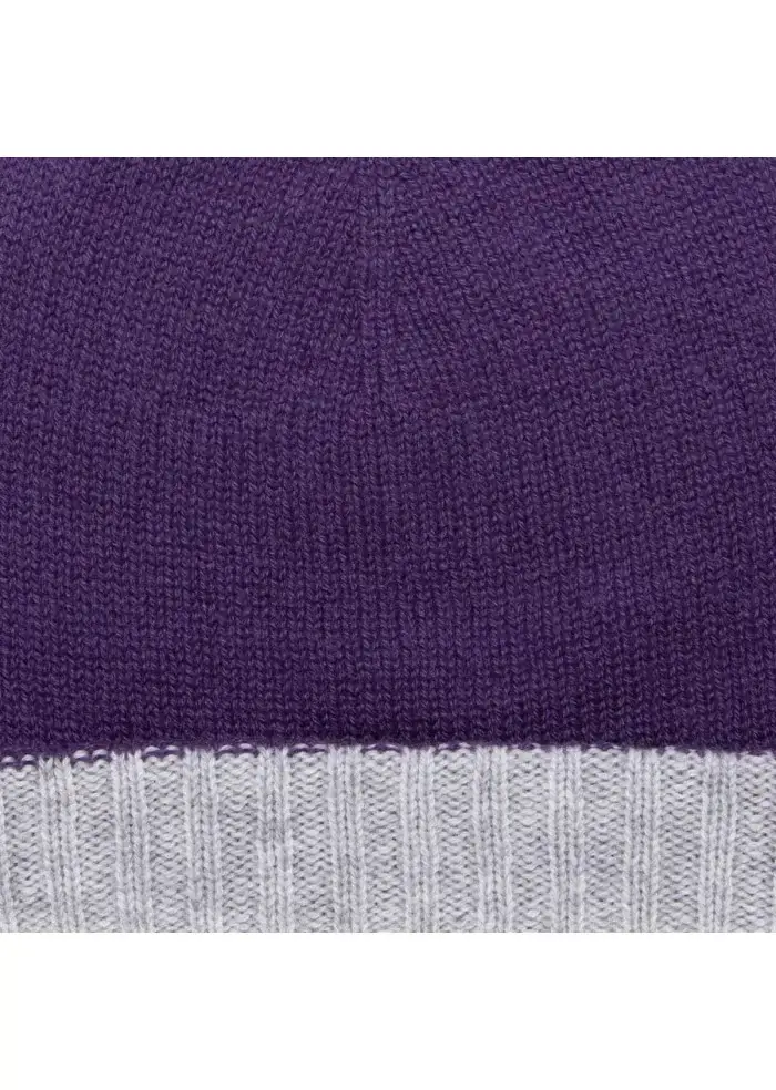 RIVIERA CASHMERE | BERRETTO DOUBLEFACE VIOLA GRIGIO Offerta