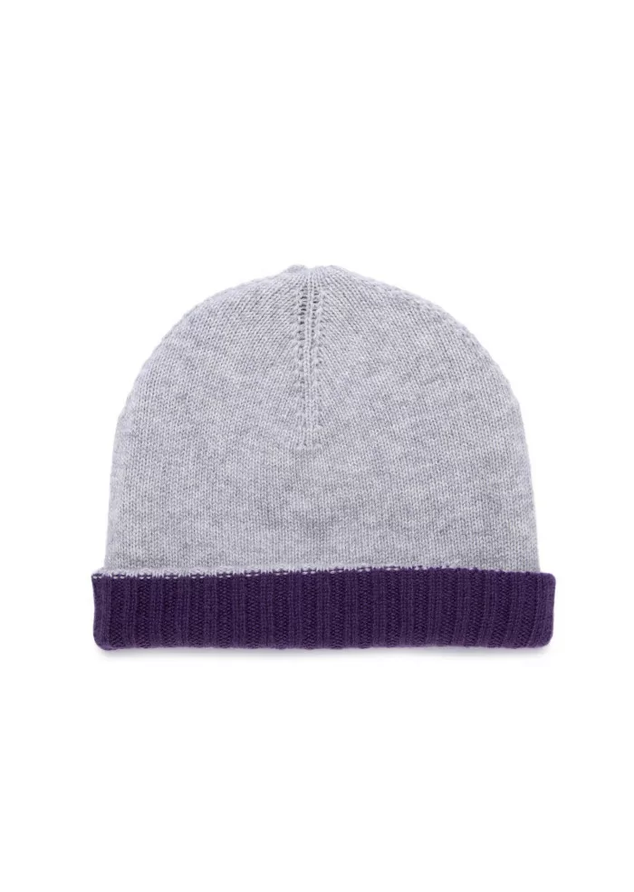 RIVIERA CASHMERE | BERRETTO DOUBLEFACE VIOLA GRIGIO Offerta