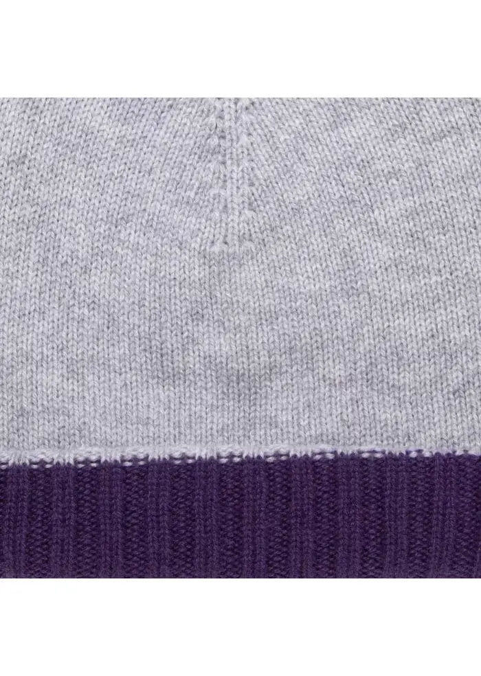 RIVIERA CASHMERE | BERRETTO DOUBLEFACE VIOLA GRIGIO Offerta