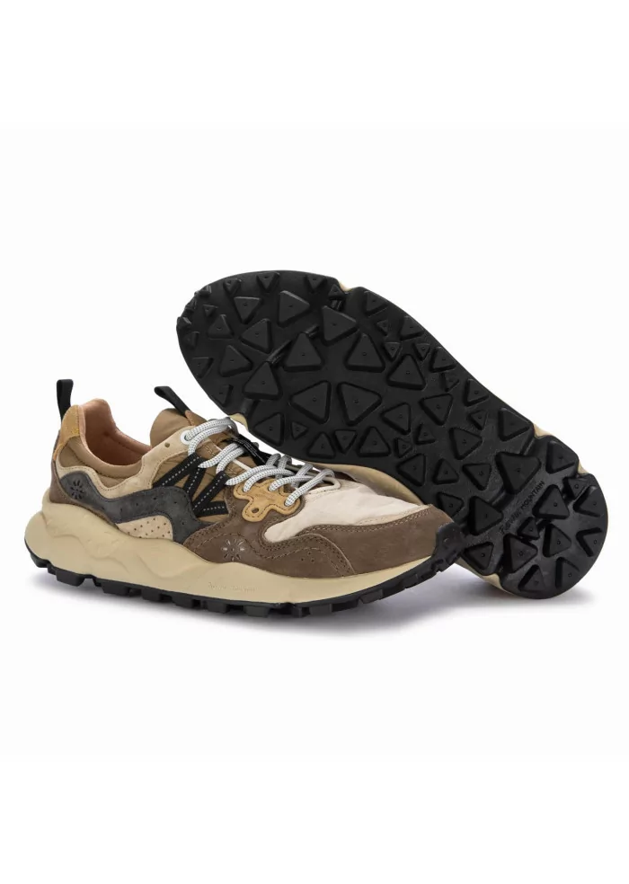 FLOWER MOUNTAIN | SNEAKERS YAMANO 3 CAMOSCIO NYLON MARRONE Outlet
