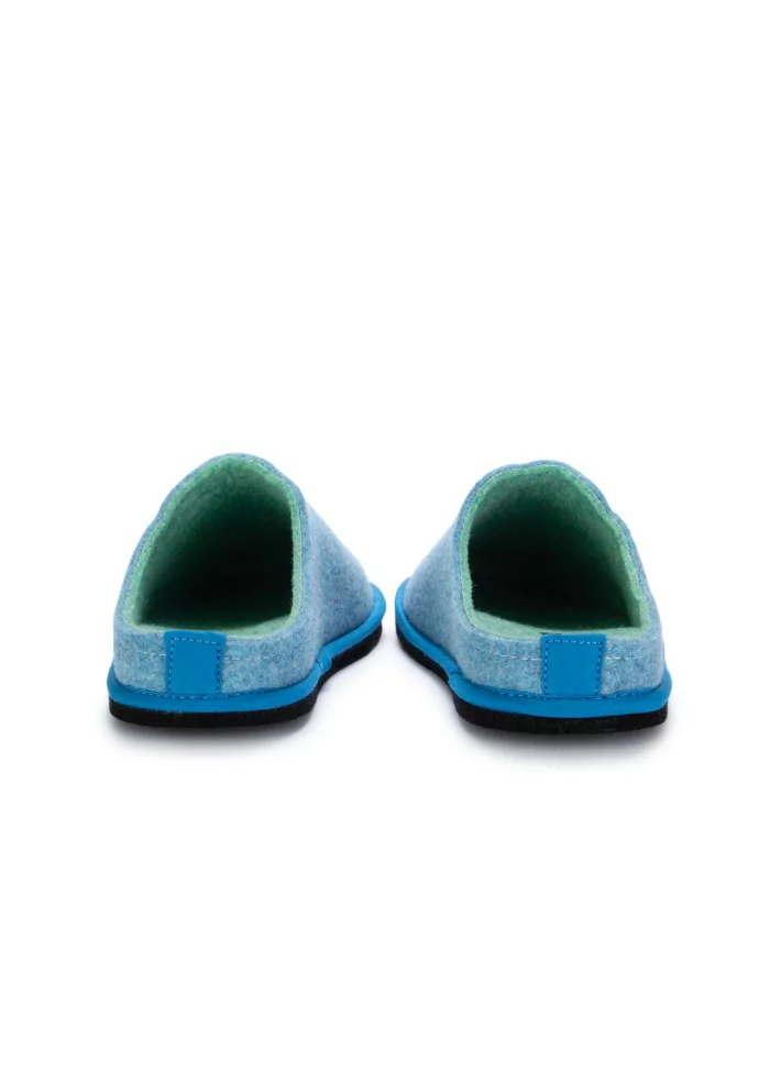 LÖWENWEISS | PANTOFOLE FELTRO DI LANA BLU TURCHESE Saldi