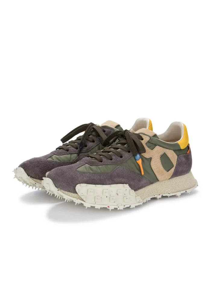 BARRACUDA | SNEAKERS CAMOSCIO NYLON GRIGIO VERDE