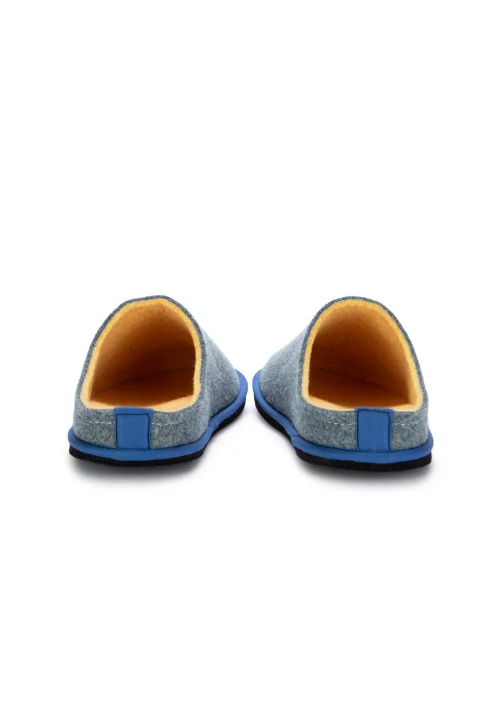 LÖWENWEISS | PANTOFOLE FELTRO DI LANA BLU GIALLO Vendita Economica