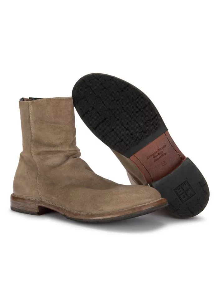 MOMA | STIVALETTI PELLE CAMOSCIO ZIP BEIGE 2025