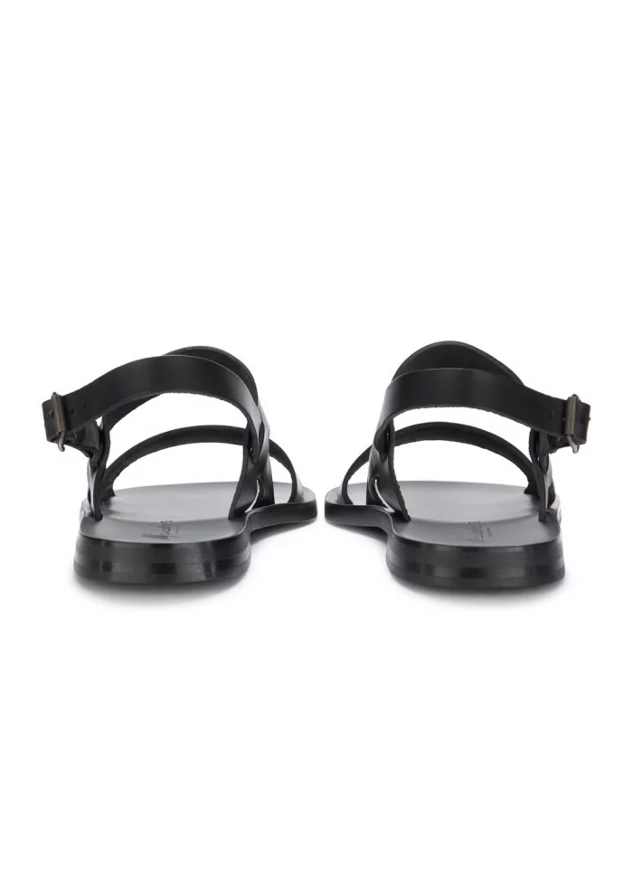 MANOVIA 52 | SANDALI CINTURINO PELLE NERO Qualità