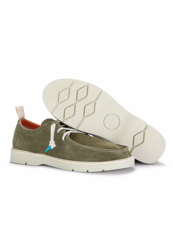 PANCHIC | SCARPE ALLACCIATE CAMOSCIO VERDE SALVIA Soddisfazione Garantita