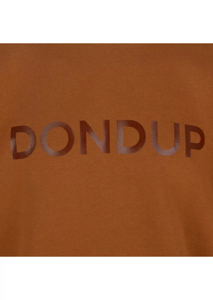 DONDUP | FELPA REGULAR LOGO MARRONE Sconti questo mese