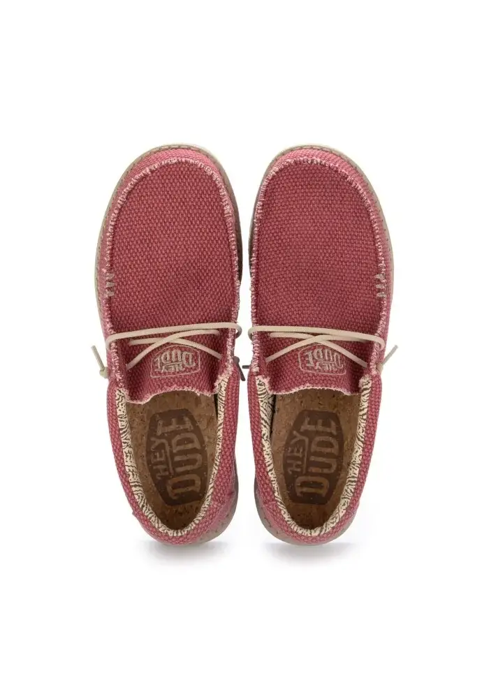 HEY DUDE | SCARPE BASSE WALLY BRAIDED ROSSO Soddisfazione Garantita