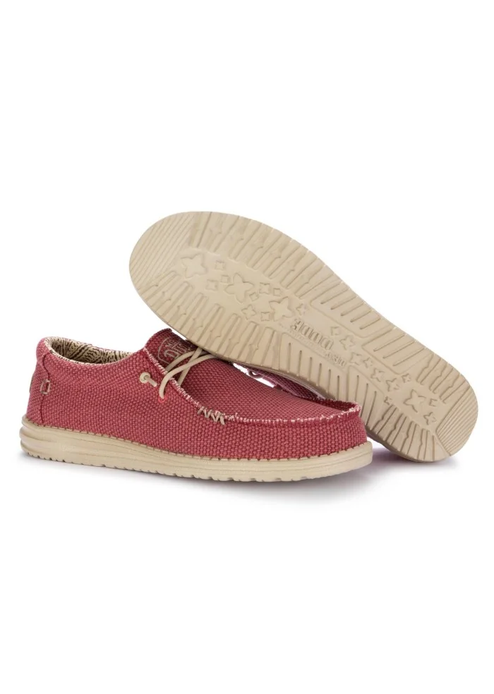 HEY DUDE | SCARPE BASSE WALLY BRAIDED ROSSO Soddisfazione Garantita