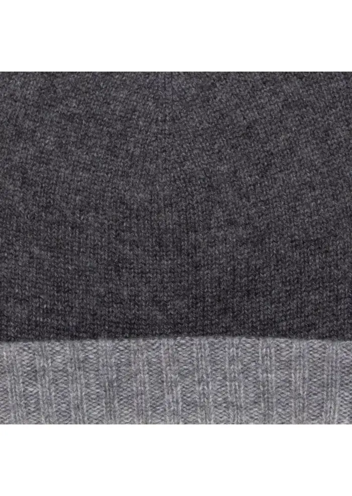 RIVIERA CASHMERE | BERRETTO DOUBLEFACE GRIGIO Prezzo Ridotto