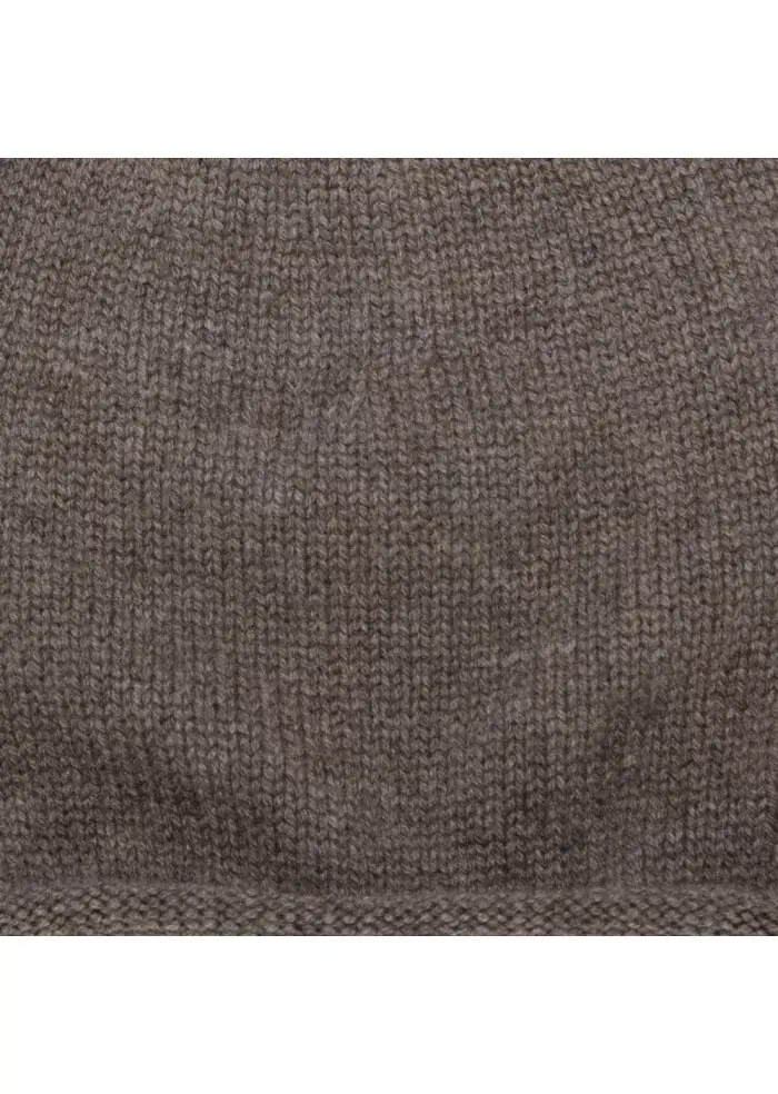 RIVIERA CASHMERE | BERETTO CASHMERE RASATO MARRONE Presa
