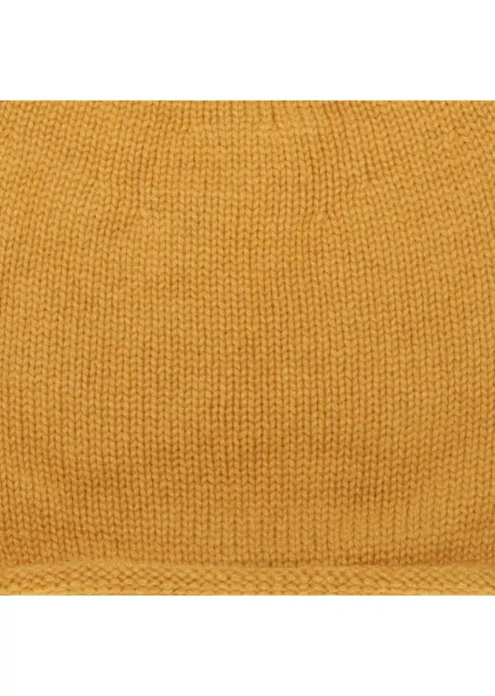 RIVIERA CASHMERE | BERETTO CASHMERE RASATO GIALLO Sconto