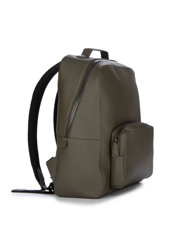 GIANNI CHIARINI | ZAINO PELLE MARTELLATA VERDE MILITARE Saldi Di Fabbrica