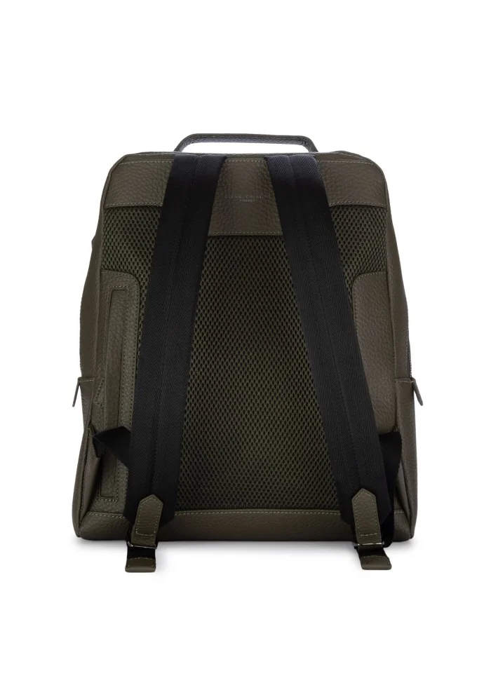 GIANNI CHIARINI | ZAINO PELLE MARTELLATA VERDE MILITARE Saldi Di Fabbrica