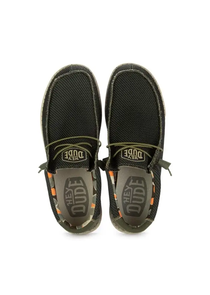 HEY DUDE | SCARPE BASSE WALLY SOX STITCH VERDE Spedizione Gratuita