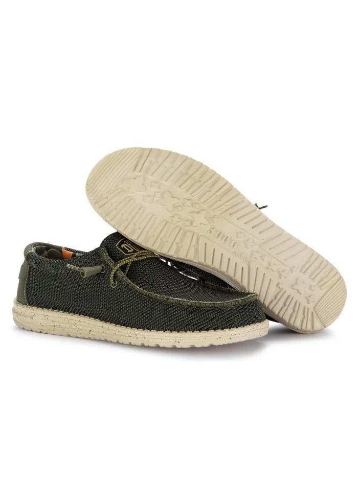 HEY DUDE | SCARPE BASSE WALLY SOX STITCH VERDE Spedizione Gratuita